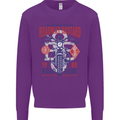 Roadway Bastard Motorcycle Biker Motorbike Mens Sweatshirt Jumper Purple