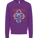 Roadway Bastard Motorcycle Biker Motorbike Mens Sweatshirt Jumper Purple