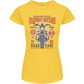 Roadway Bastard Motorcycle Biker Motorbike Womens Petite Cut T-Shirt Yellow