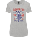 Roadway Bastard Motorcycle Biker Motorbike Womens Wider Cut T-Shirt Sports Grey