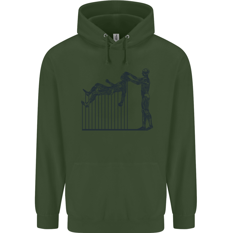 Robot Maintenance AI Futuristic SC-FI Childrens Kids Hoodie Forest Green