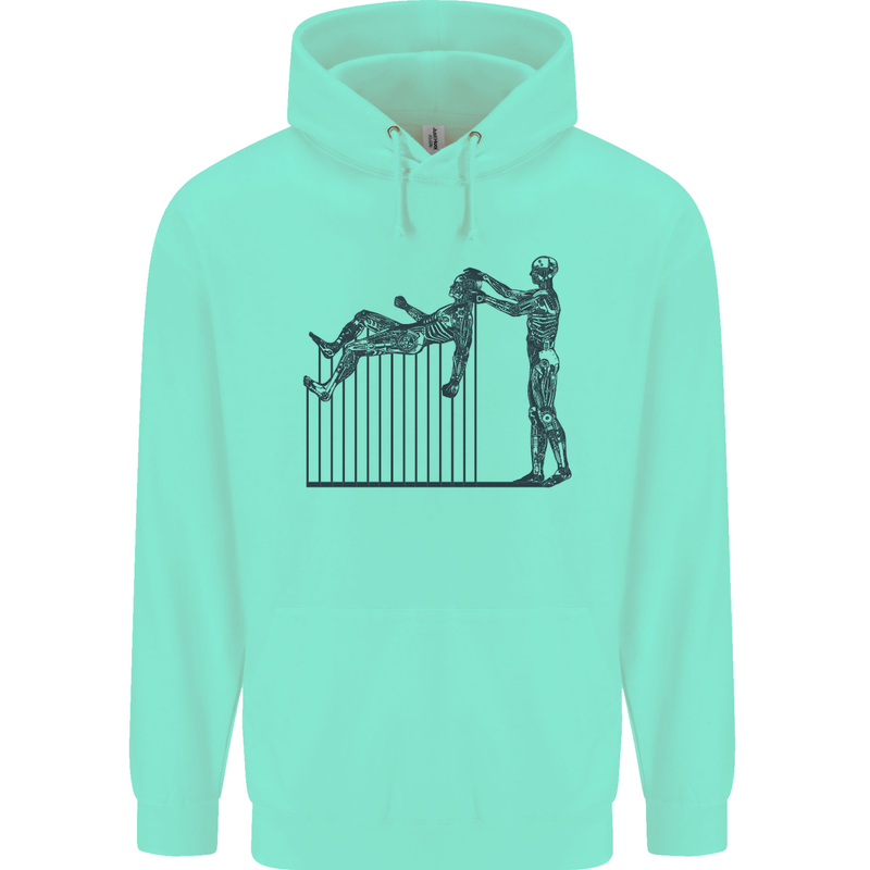 Robot Maintenance AI Futuristic SC-FI Childrens Kids Hoodie Peppermint