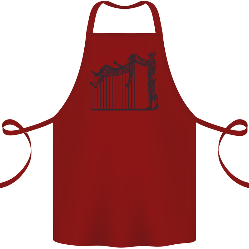 Robot Maintenance AI Futuristic SC-FI Cotton Apron 100% Organic Maroon