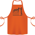 Robot Maintenance AI Futuristic SC-FI Cotton Apron 100% Organic Orange