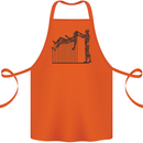 Robot Maintenance AI Futuristic SC-FI Cotton Apron 100% Organic Orange