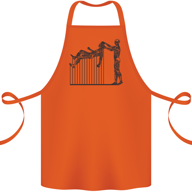 Robot Maintenance AI Futuristic SC-FI Cotton Apron 100% Organic Orange