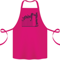 Robot Maintenance AI Futuristic SC-FI Cotton Apron 100% Organic Pink