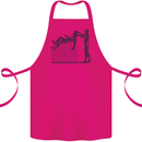 Robot Maintenance AI Futuristic SC-FI Cotton Apron 100% Organic Pink