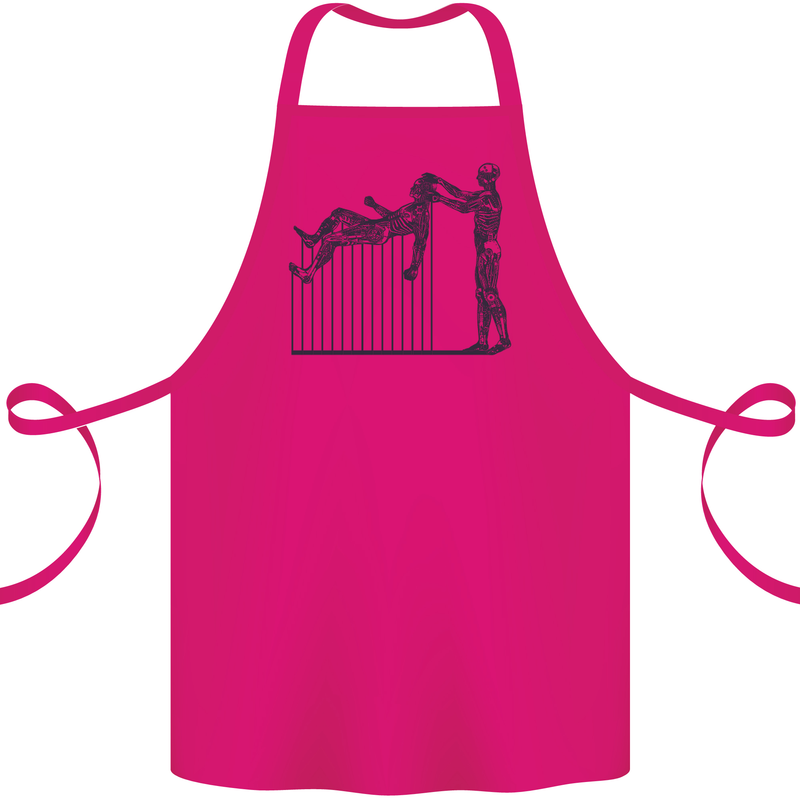 Robot Maintenance AI Futuristic SC-FI Cotton Apron 100% Organic Pink