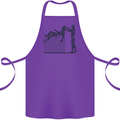 Robot Maintenance AI Futuristic SC-FI Cotton Apron 100% Organic Purple