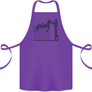 Robot Maintenance AI Futuristic SC-FI Cotton Apron 100% Organic Purple