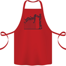 Robot Maintenance AI Futuristic SC-FI Cotton Apron 100% Organic Red