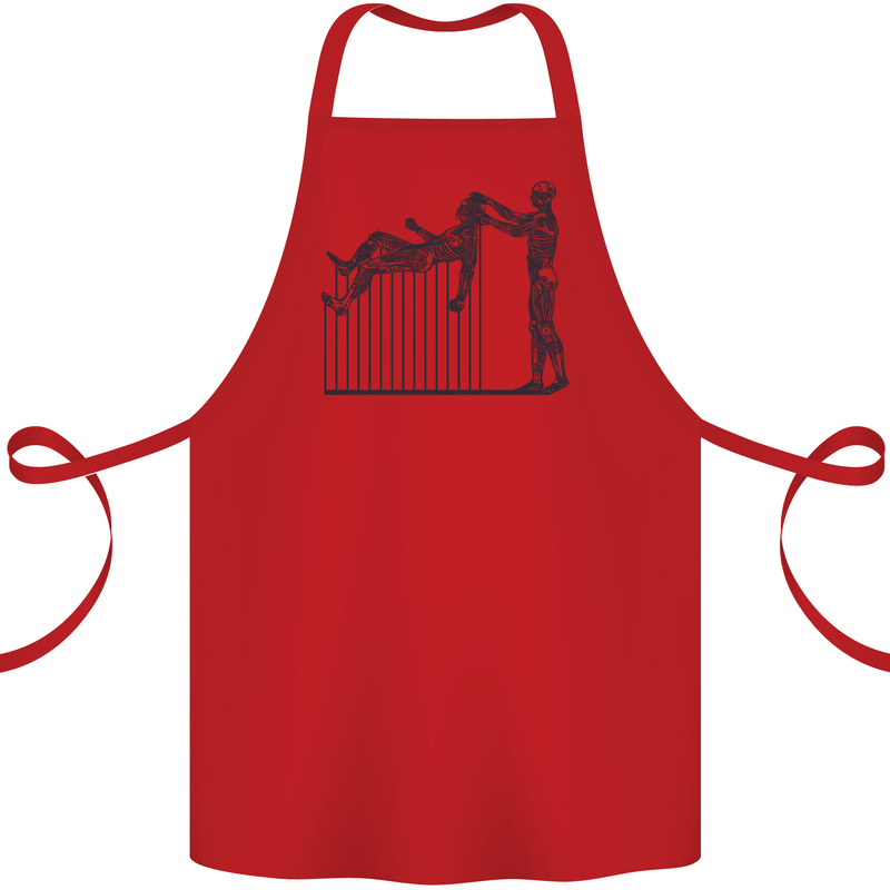 Robot Maintenance AI Futuristic SC-FI Cotton Apron 100% Organic Red