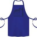 Robot Maintenance AI Futuristic SC-FI Cotton Apron 100% Organic Royal Blue