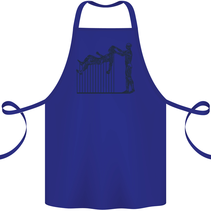 Robot Maintenance AI Futuristic SC-FI Cotton Apron 100% Organic Royal Blue