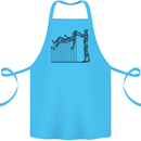 Robot Maintenance AI Futuristic SC-FI Cotton Apron 100% Organic Turquoise