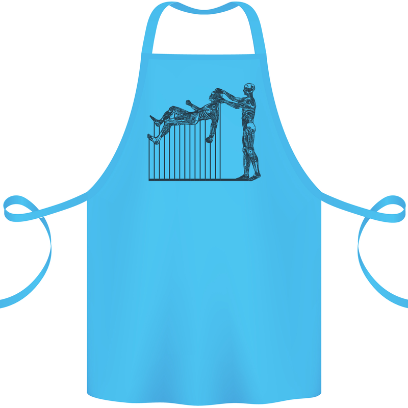 Robot Maintenance AI Futuristic SC-FI Cotton Apron 100% Organic Turquoise