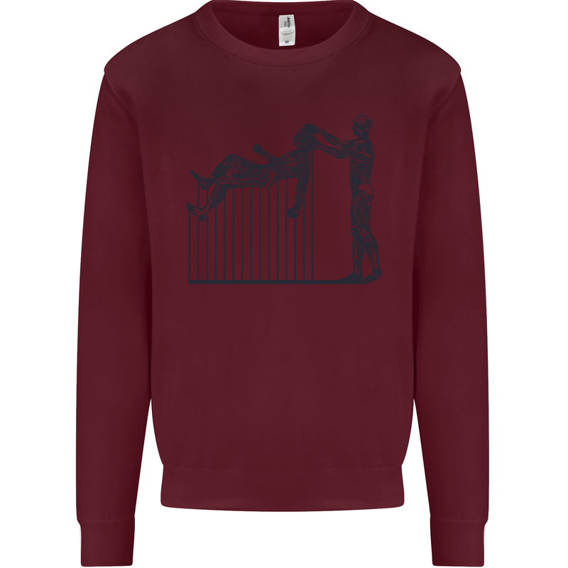 Robot Maintenance AI Futuristic SC-FI Kids Sweatshirt Jumper Maroon