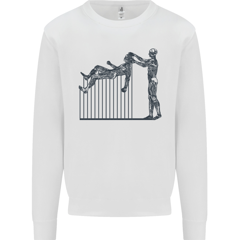 Robot Maintenance AI Futuristic SC-FI Kids Sweatshirt Jumper White