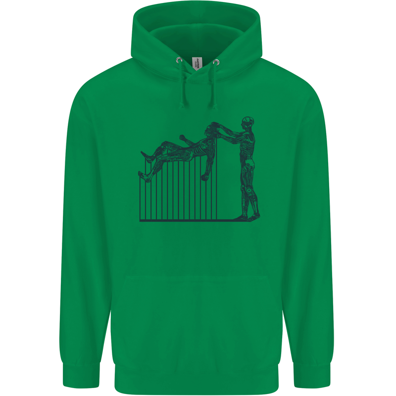 Robot Maintenance AI Futuristic SC-FI Mens 80% Cotton Hoodie Irish Green
