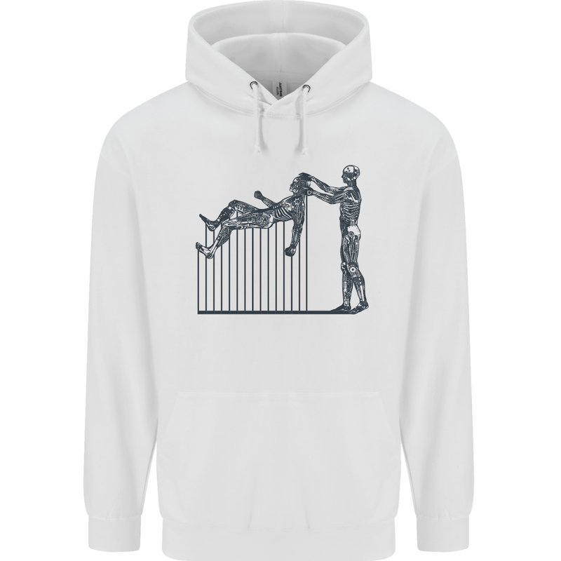 Robot Maintenance AI Futuristic SC-FI Mens 80% Cotton Hoodie White