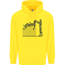 Robot Maintenance AI Futuristic SC-FI Mens 80% Cotton Hoodie Yellow