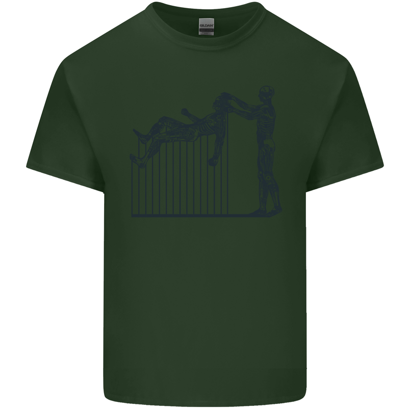 Robot Maintenance AI Futuristic SC-FI Mens Cotton T-Shirt Tee Top Forest Green