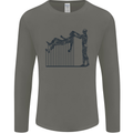 Robot Maintenance AI Futuristic SC-FI Mens Long Sleeve T-Shirt Charcoal