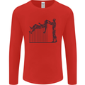Robot Maintenance AI Futuristic SC-FI Mens Long Sleeve T-Shirt Red