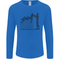 Robot Maintenance AI Futuristic SC-FI Mens Long Sleeve T-Shirt Royal Blue