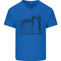 Robot Maintenance AI Futuristic SC-FI Mens V-Neck Cotton T-Shirt Royal Blue