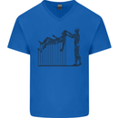 Robot Maintenance AI Futuristic SC-FI Mens V-Neck Cotton T-Shirt Royal Blue