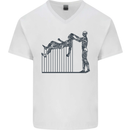 Robot Maintenance AI Futuristic SC-FI Mens V-Neck Cotton T-Shirt White