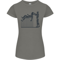 Robot Maintenance AI Futuristic SC-FI Womens Petite Cut T-Shirt Charcoal