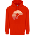 Rock Climber Climbing Mountaineering Childrens Kids Hoodie Bright Red