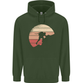 Rock Climber Climbing Mountaineering Childrens Kids Hoodie Forest Green