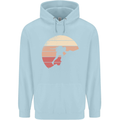Rock Climber Climbing Mountaineering Childrens Kids Hoodie Light Blue