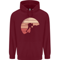 Rock Climber Climbing Mountaineering Childrens Kids Hoodie Maroon