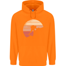 Rock Climber Climbing Mountaineering Childrens Kids Hoodie Orange