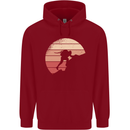 Rock Climber Climbing Mountaineering Childrens Kids Hoodie Red