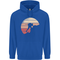 Rock Climber Climbing Mountaineering Childrens Kids Hoodie Royal Blue