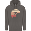 Rock Climber Climbing Mountaineering Mens 80% Cotton Hoodie Charcoal