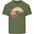 Rock Climber Climbing Mountaineering Mens Cotton T-Shirt Tee Top Military Green