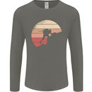 Rock Climber Climbing Mountaineering Mens Long Sleeve T-Shirt Charcoal
