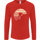 Rock Climber Climbing Mountaineering Mens Long Sleeve T-Shirt Red