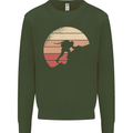 Rock Climber Climbing Mountaineering Mens Sweatshirt Jumper Forest Green