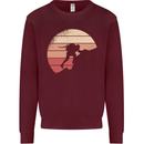 Rock Climber Climbing Mountaineering Mens Sweatshirt Jumper Maroon