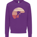Rock Climber Climbing Mountaineering Mens Sweatshirt Jumper Purple