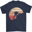 Rock Climber Climbing Mountaineering Mens T-Shirt 100% Cotton Navy Blue