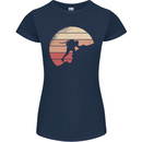 Rock Climber Climbing Mountaineering Womens Petite Cut T-Shirt Navy Blue